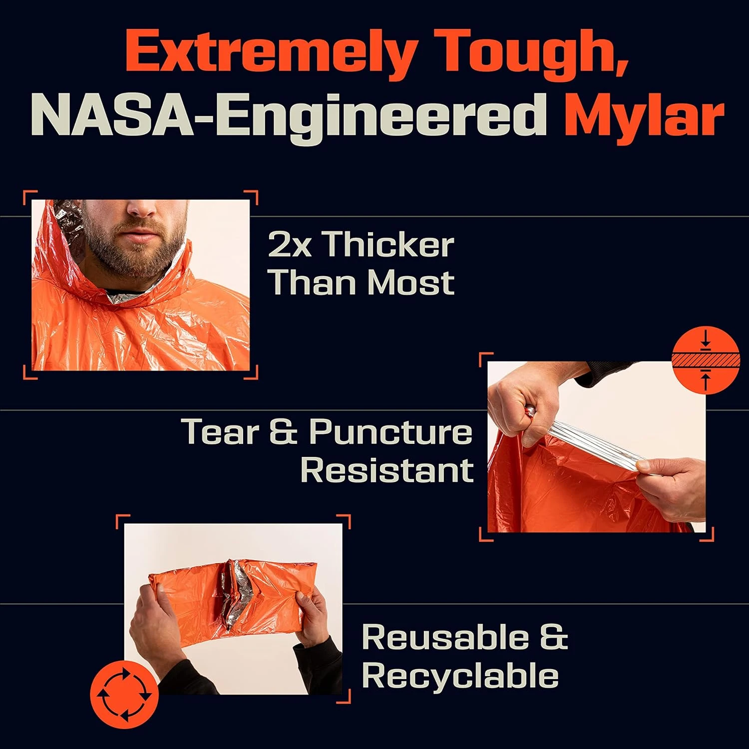 Emergency Rain Poncho Thermal  - đánh giá và giá Camping Rain Poncho